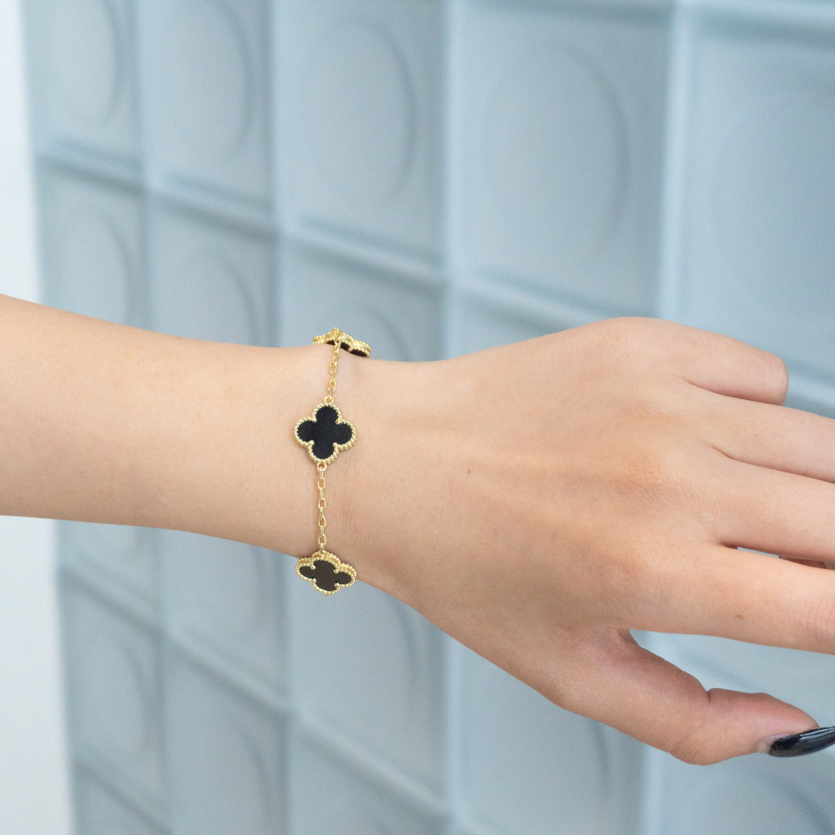 BLOOM Black & Gold Two-Tone Bracelet