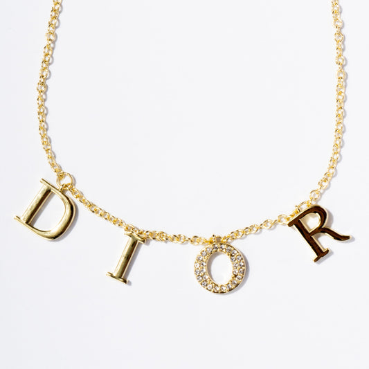 Exclusive Gold DR Necklace