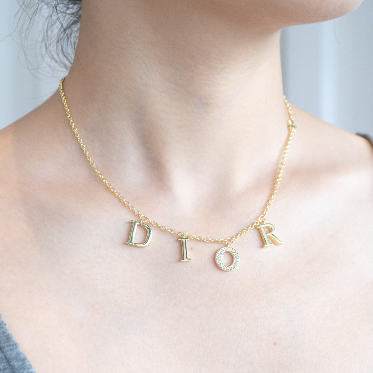 Exclusive Gold DR Necklace
