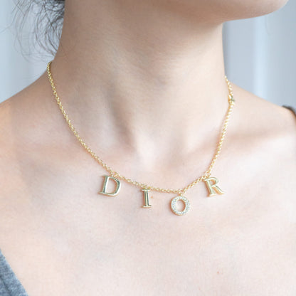 Exclusive Gold DR Necklace