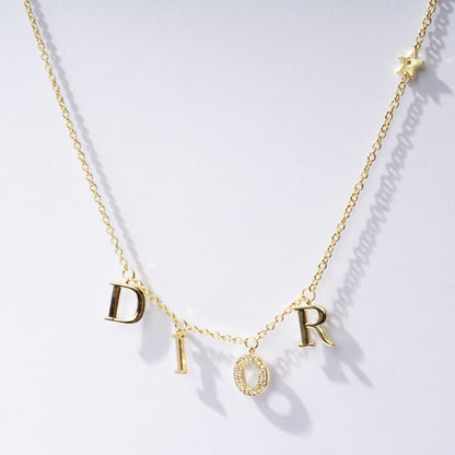 Exclusive Gold DR Necklace